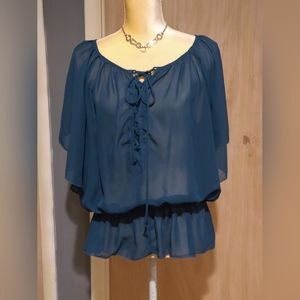 NWOT Lilly Lou Sheer Top